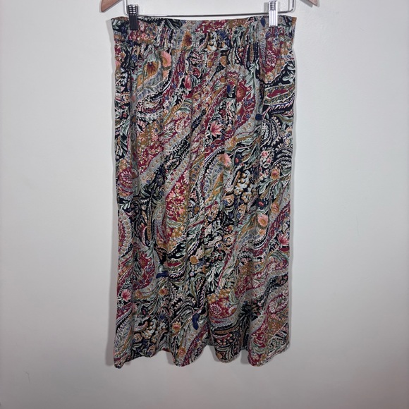 Vince Camuto Paisley Floral Midi Skirt Women's Medium Boho Western Lined Flowy - Picture 5 of 10